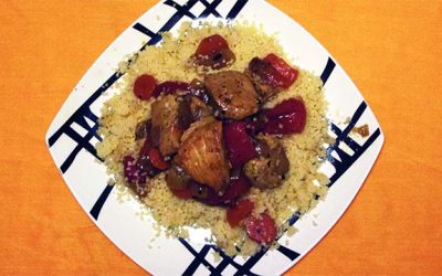 Moroccan chicken couscous. Couscous with chicken and vegetables