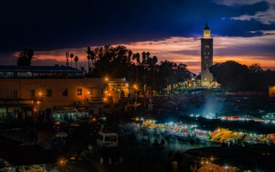 The Koutoubia Mosque in Marrakech or Kutubiyya Mosque