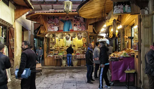 Must see in Fez. One of the most picturesque places is the nut souk