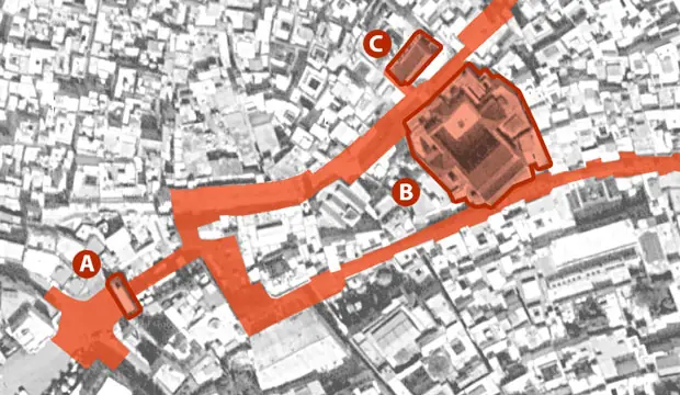 One of the Fez attractions is the Bab Boujloud or Blue Gate