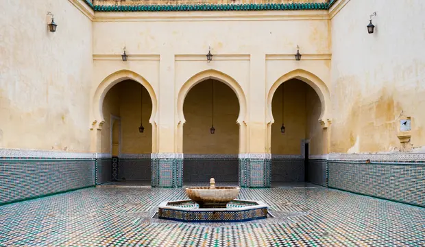 The Mausoleum of Moulay Ismail is a must visit when wondering what to see in Meknes Morocco